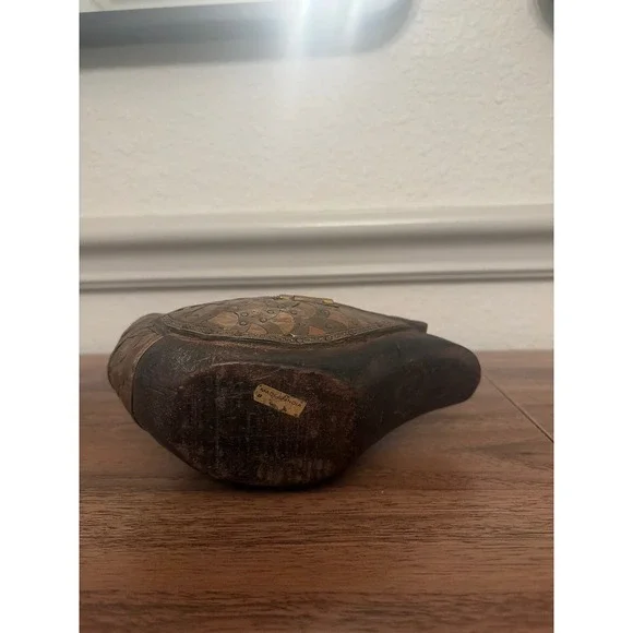 Vintage Sankofa Swan Trinket Box Brass Copper Afrocentric Decor - Picture 8 of 12